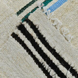 5x10 neutral textured vintage hemp rug, 168x304cm