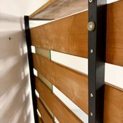 Scandinavian design teak wall unit with entrance door from the 70s