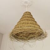 Suspension Dalia en Halfa Tressé – 40×45 cm – Fabrication Artisanale Maroca