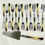 Art Deco dessert service (forks and pie server)