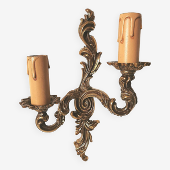 applique de style classique, Louis XV en métal doré en bronze ou laiton effet bougeoir et chandelier