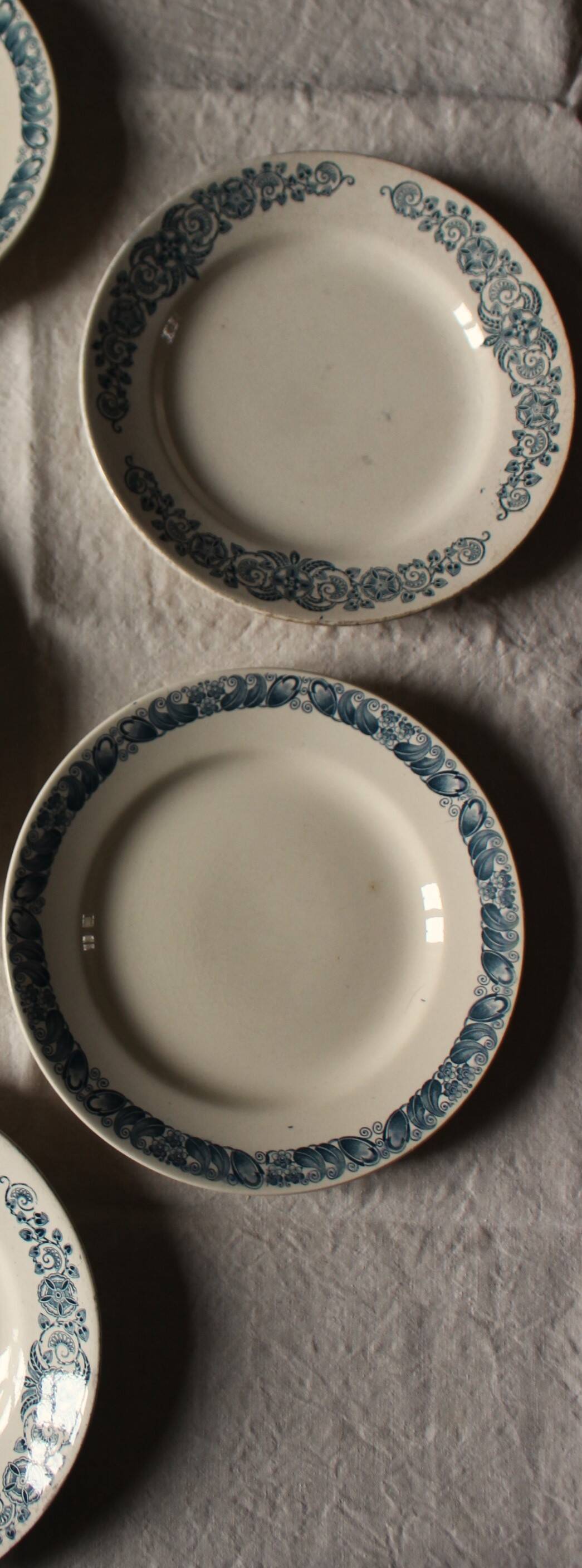 6 Terre de Fer blue Marcel Alésia Exotic Longchamp plates
