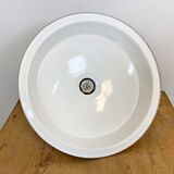 Vintage industrial dark grey enamel hanging light, 1950s