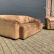 3-seater De Sede sofa in 5mm NECK Buffalo leather, Cognac color