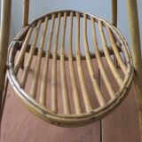 Hand-crafted mid century magazine rack in bamboo, 1960s