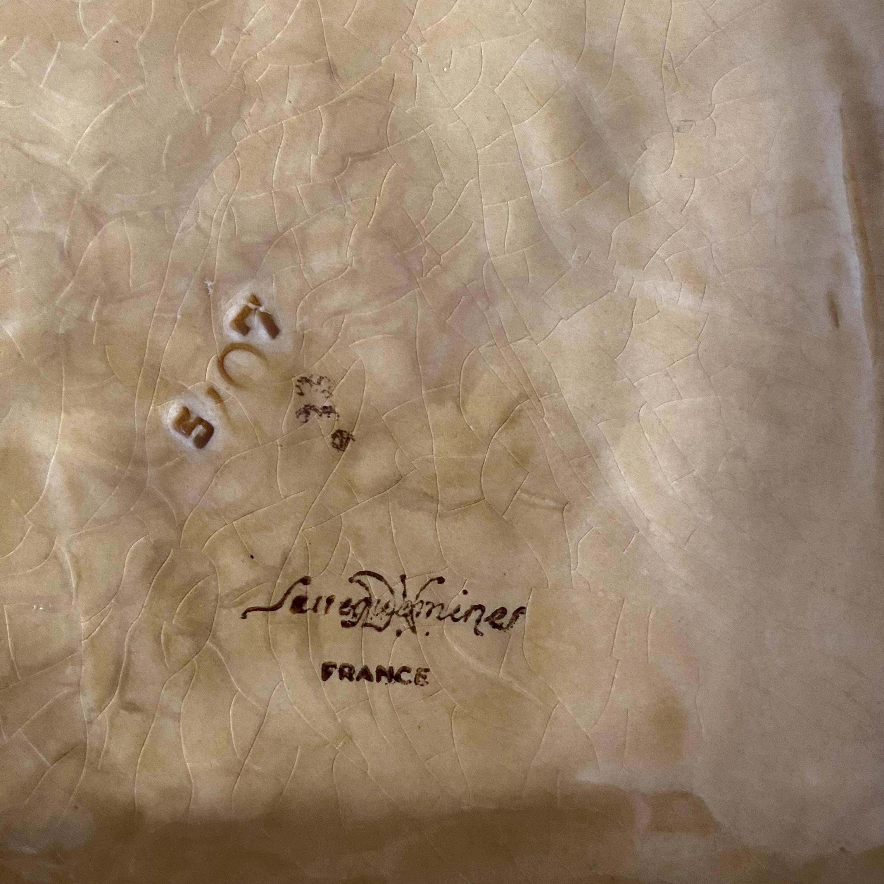 Square dish in Sarreguemines fruit slip