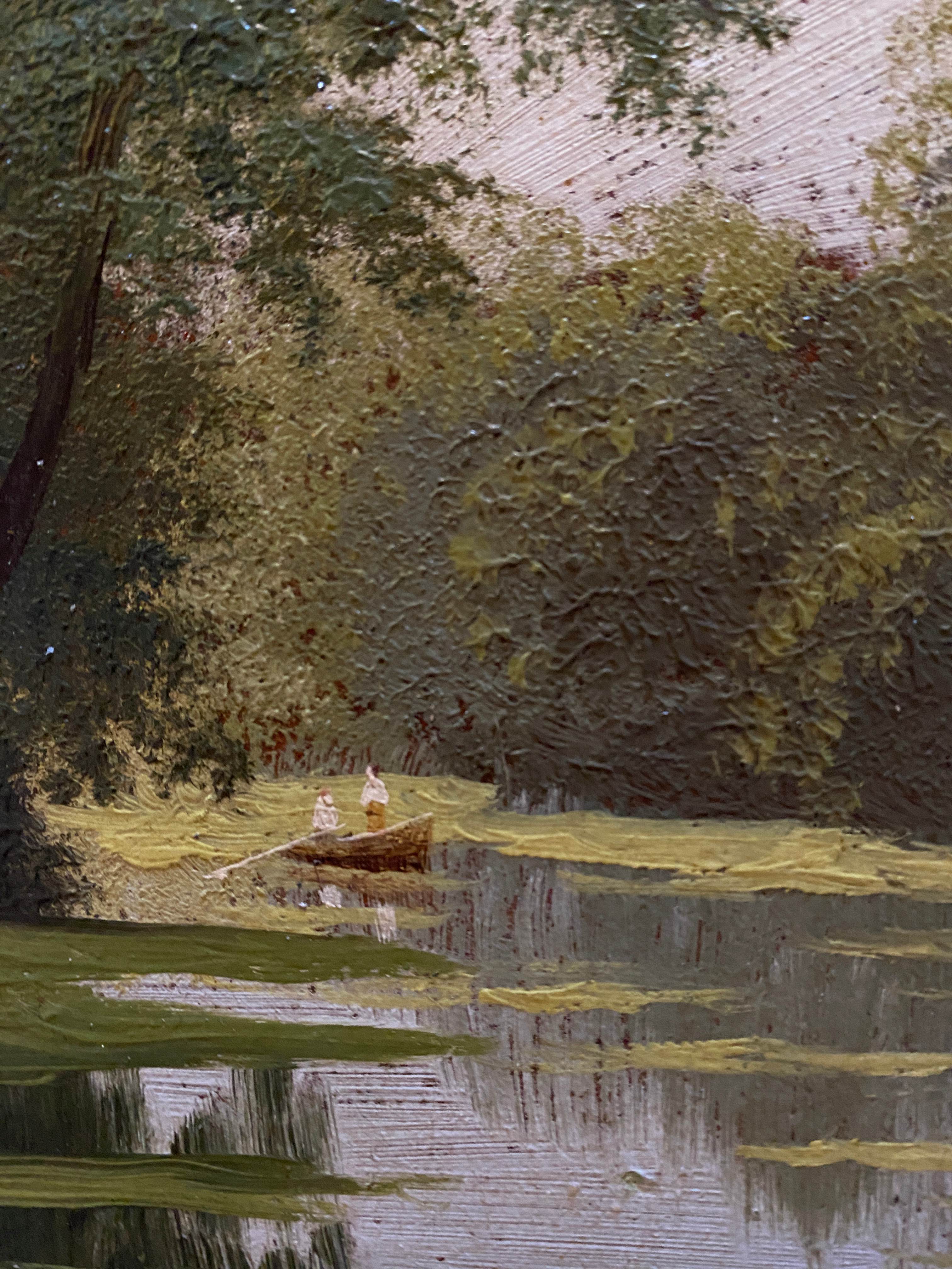 Table "Boat over the water" HST/P middle XXth and frame