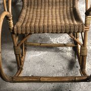 Rocking chair in rattan and wicker very 1900s