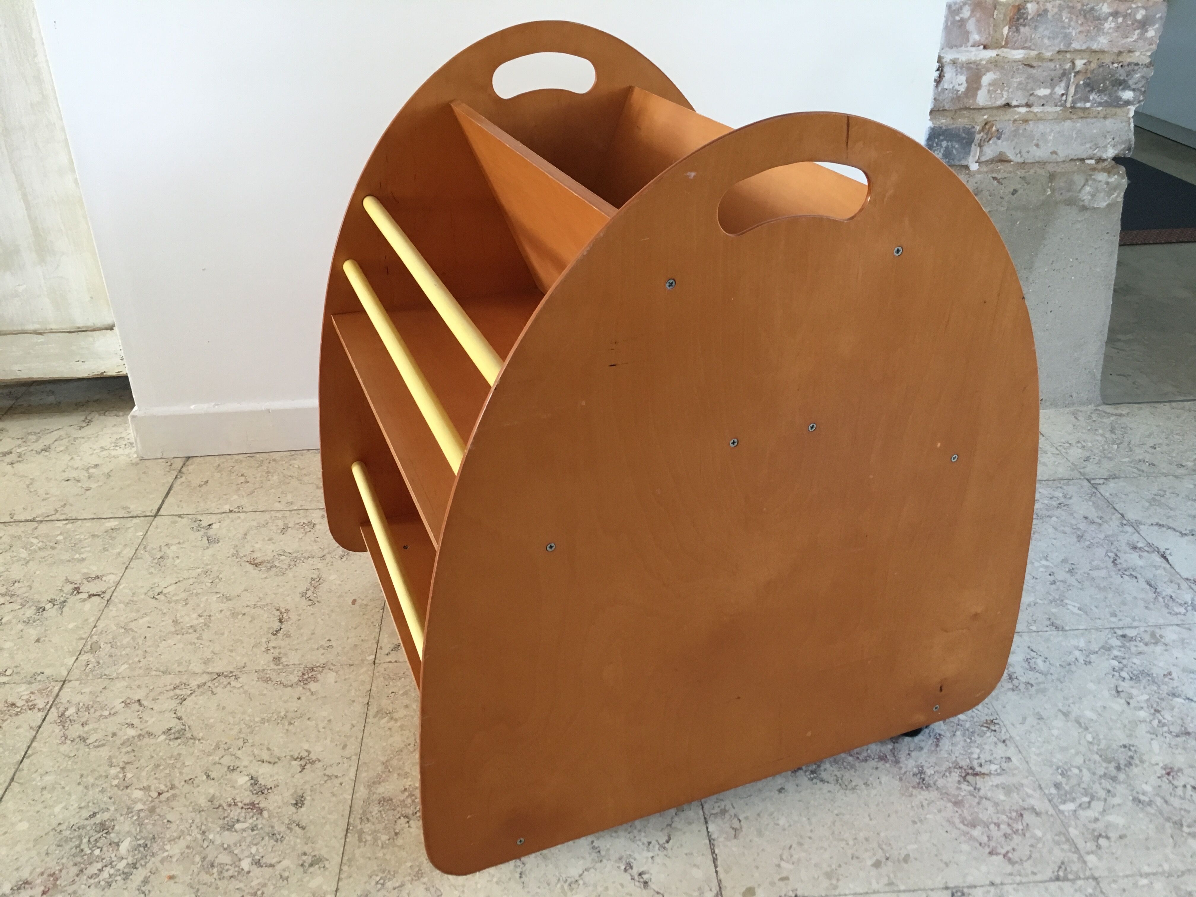 Library on vintage wheels