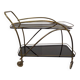 Mid-Century French Brass & Glass Serving Bar Cart, 1960s