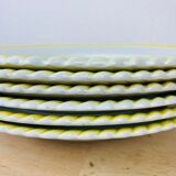 Lot de 6 assiettes creuses faïence vintage