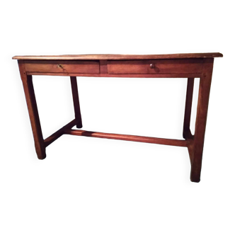 Wooden desk with two drawers