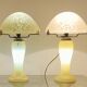 Mushroom trio lamps in glass paste 1980