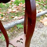 Wood and marble stool