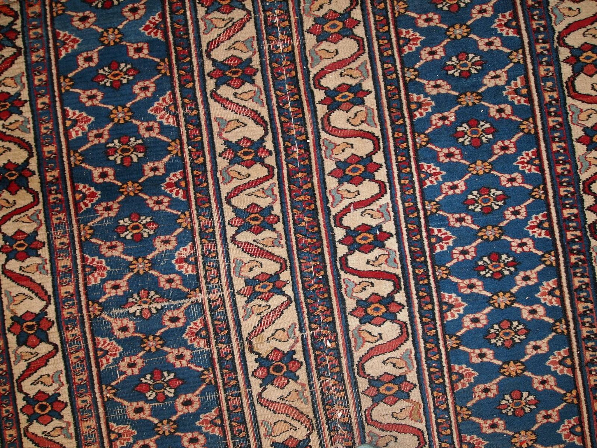 Tapis antique fait main Mashad du Moyen-Orient 132cm x 427cm (1900s)