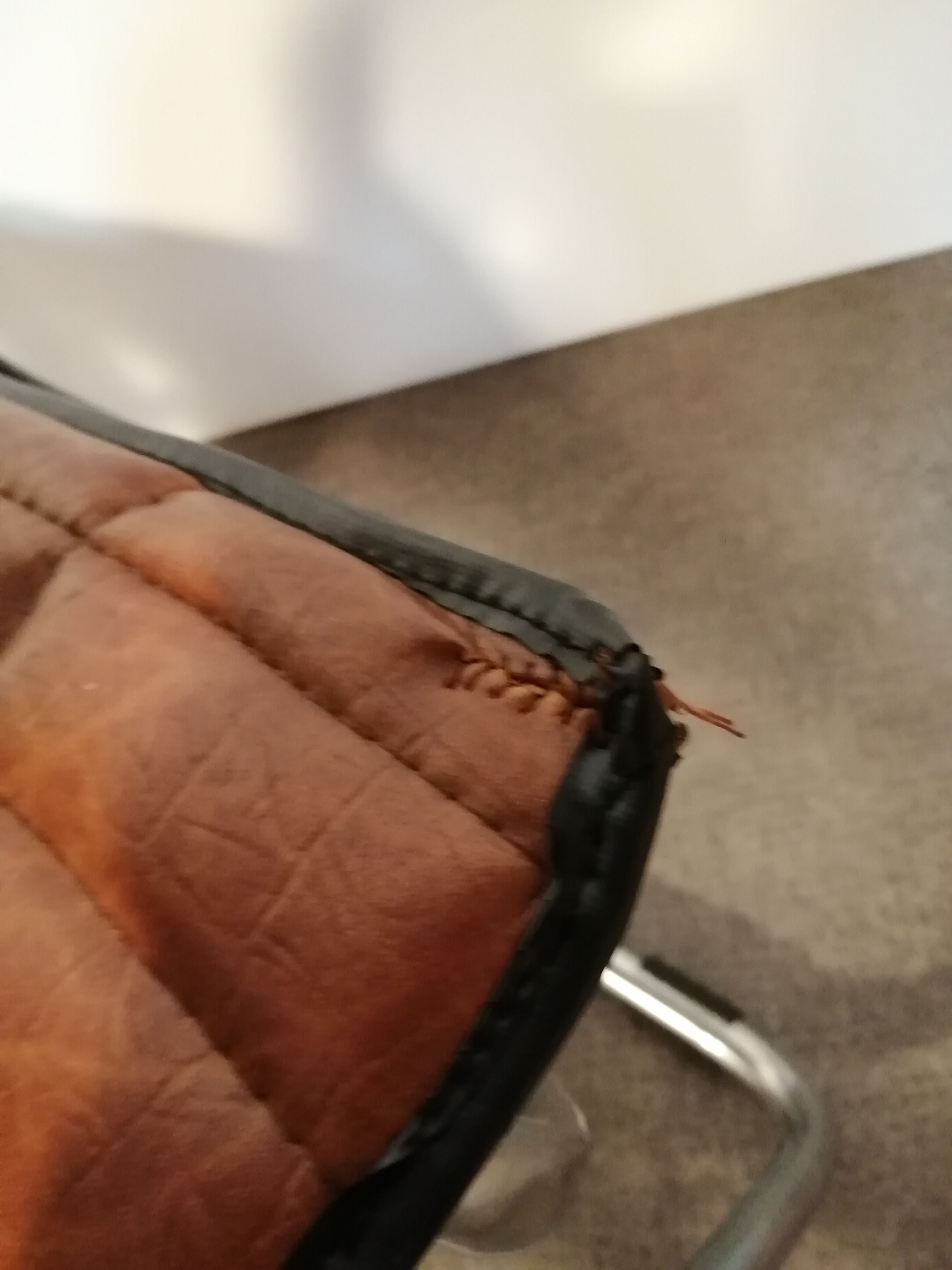 Maule Marga brown leatherette reclining and folding armchair made in Italy vintage 1970