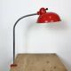 Large Red Industrial German Workshop Table Lamp from Helo Leuchten, 1950s