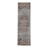 Tapis de course vintage bordeaux doux fait à la main 3x9