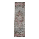 Tapis de course vintage bordeaux doux fait à la main 3x9