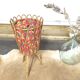 Rattan and floral fabric basket worker