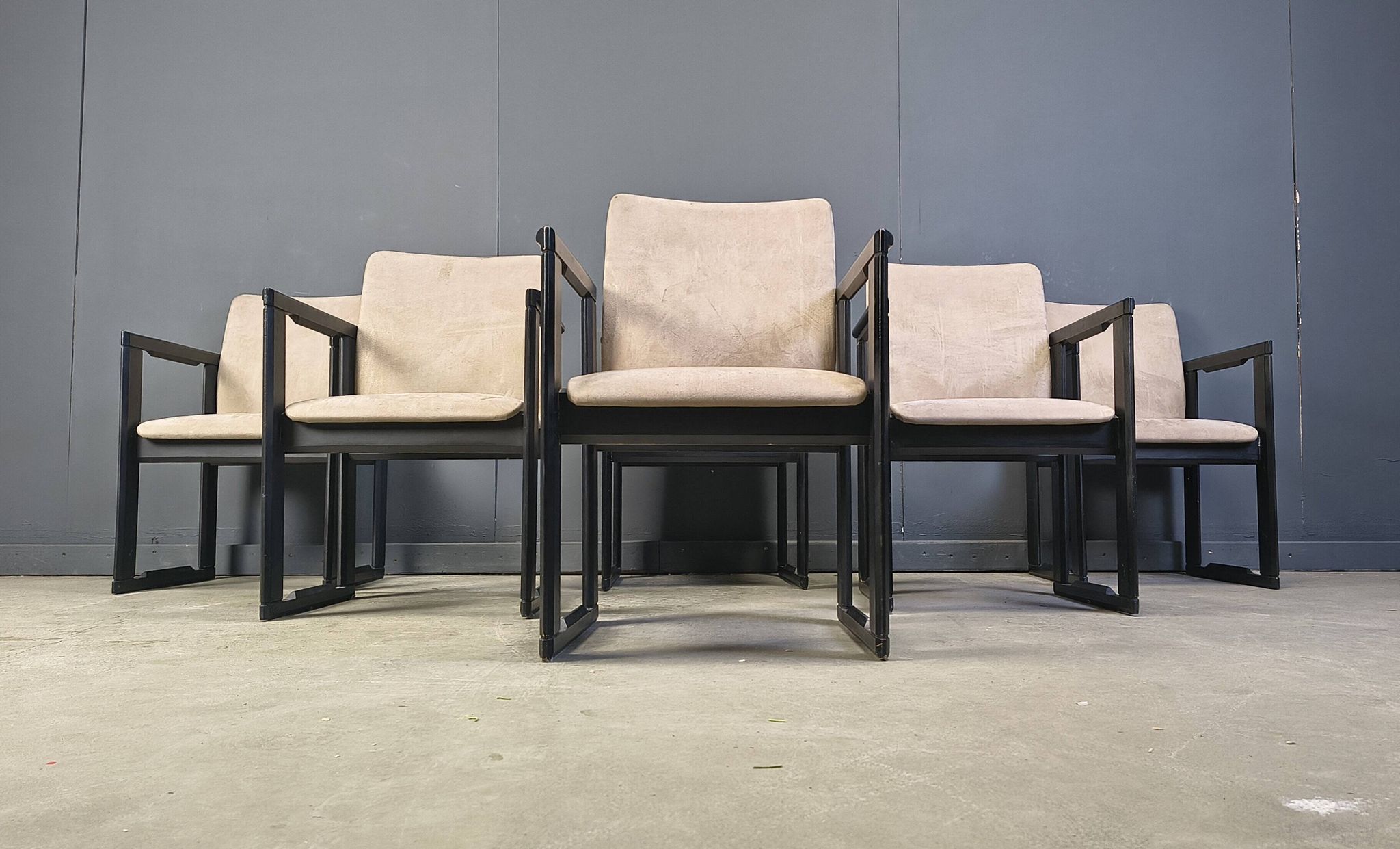 Set of 6 vintage dining chairs attributed to Tobia Scarpa, 1970s