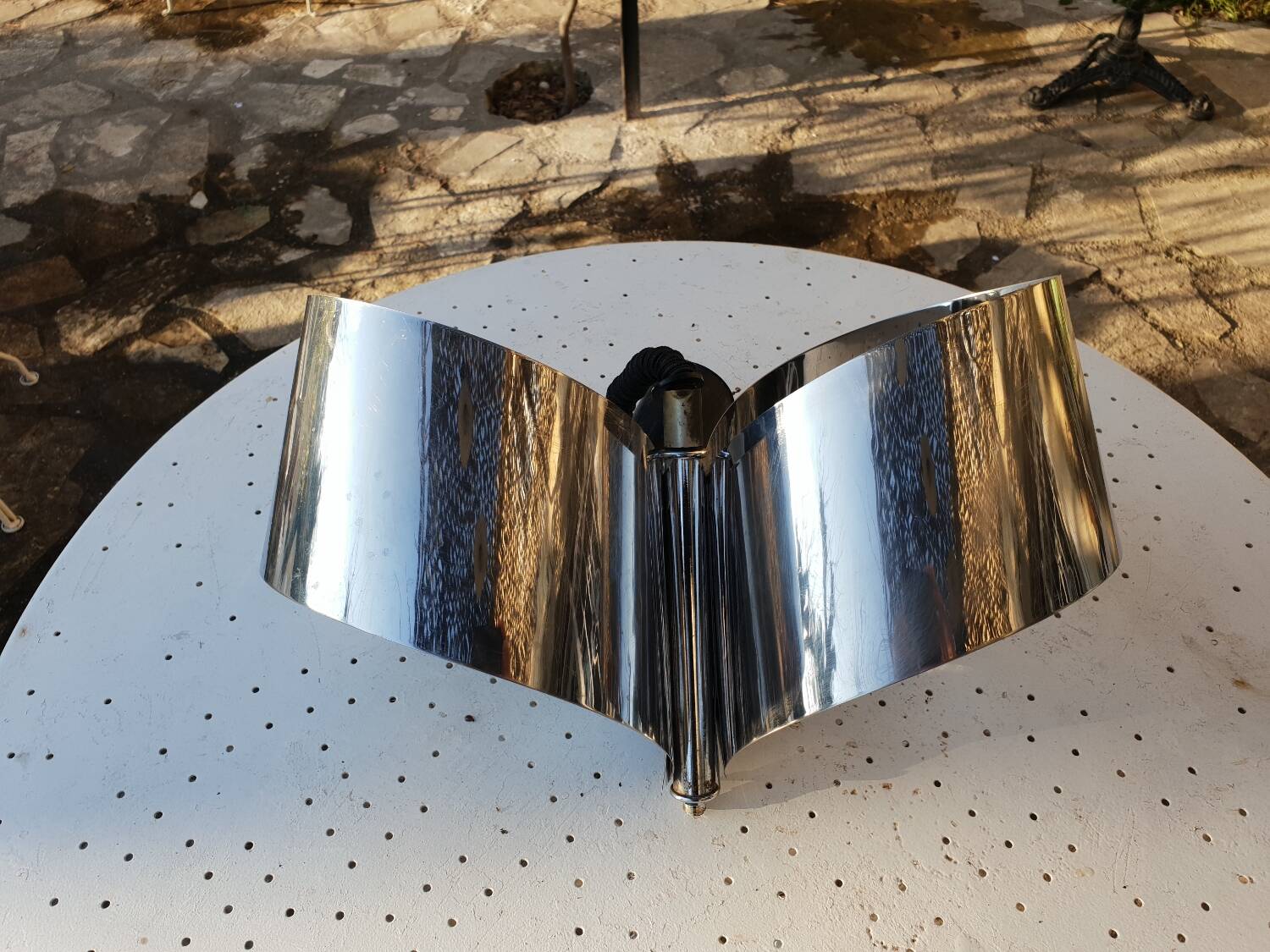 Lustre en inox 1970