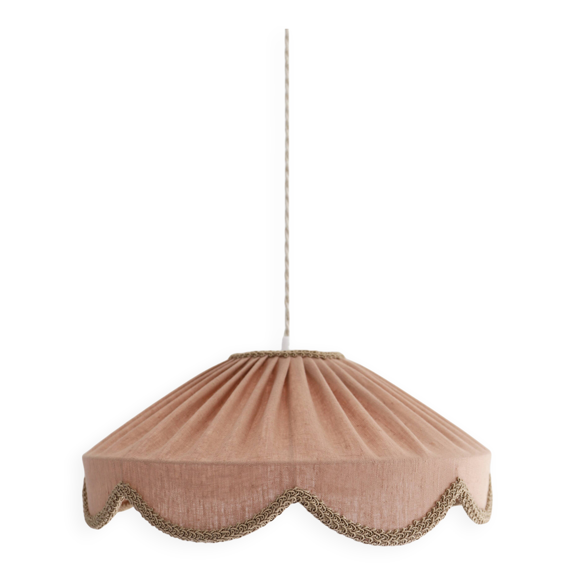 Cosette "classic linen" plain floral pendant light