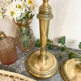 Pair of old gilded brass candlesticks