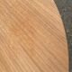 Renovated round extendable Scandinavian dining table in teak, 110cm.