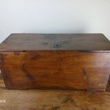 Old solid wood transport chest from the early 19th century