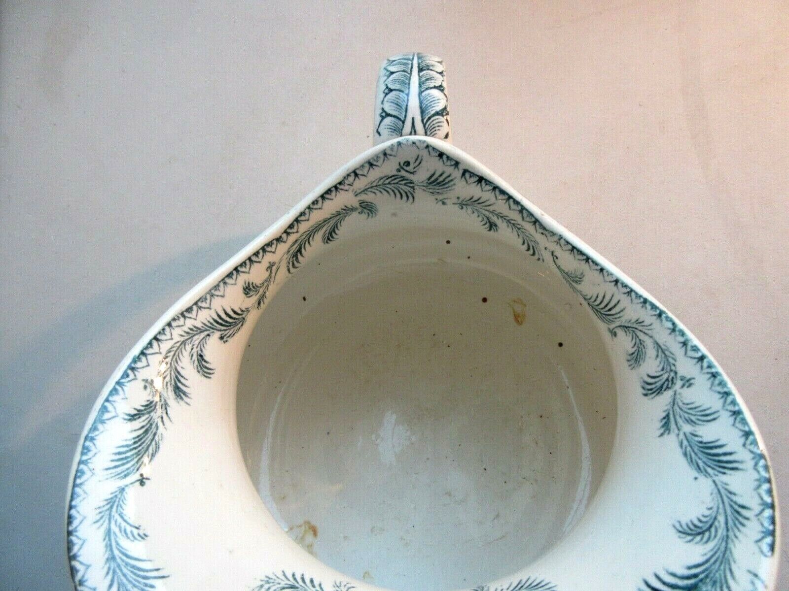 Toilet pitcher "chubby" in grey-blue, Les Canards de Sarreguemines