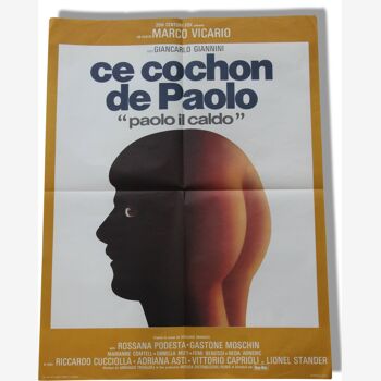 Affiche de cinéma originale "Ce cochon de Paolo"