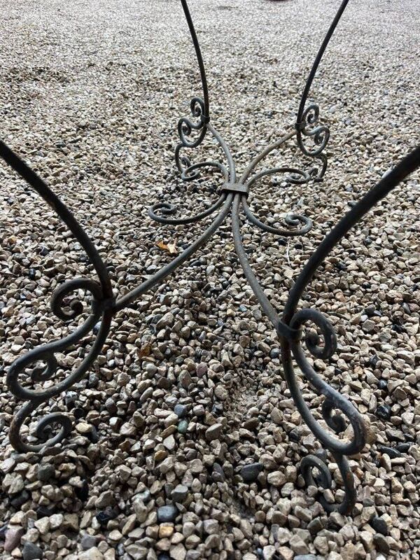 Table de jardin vintage fer forgé