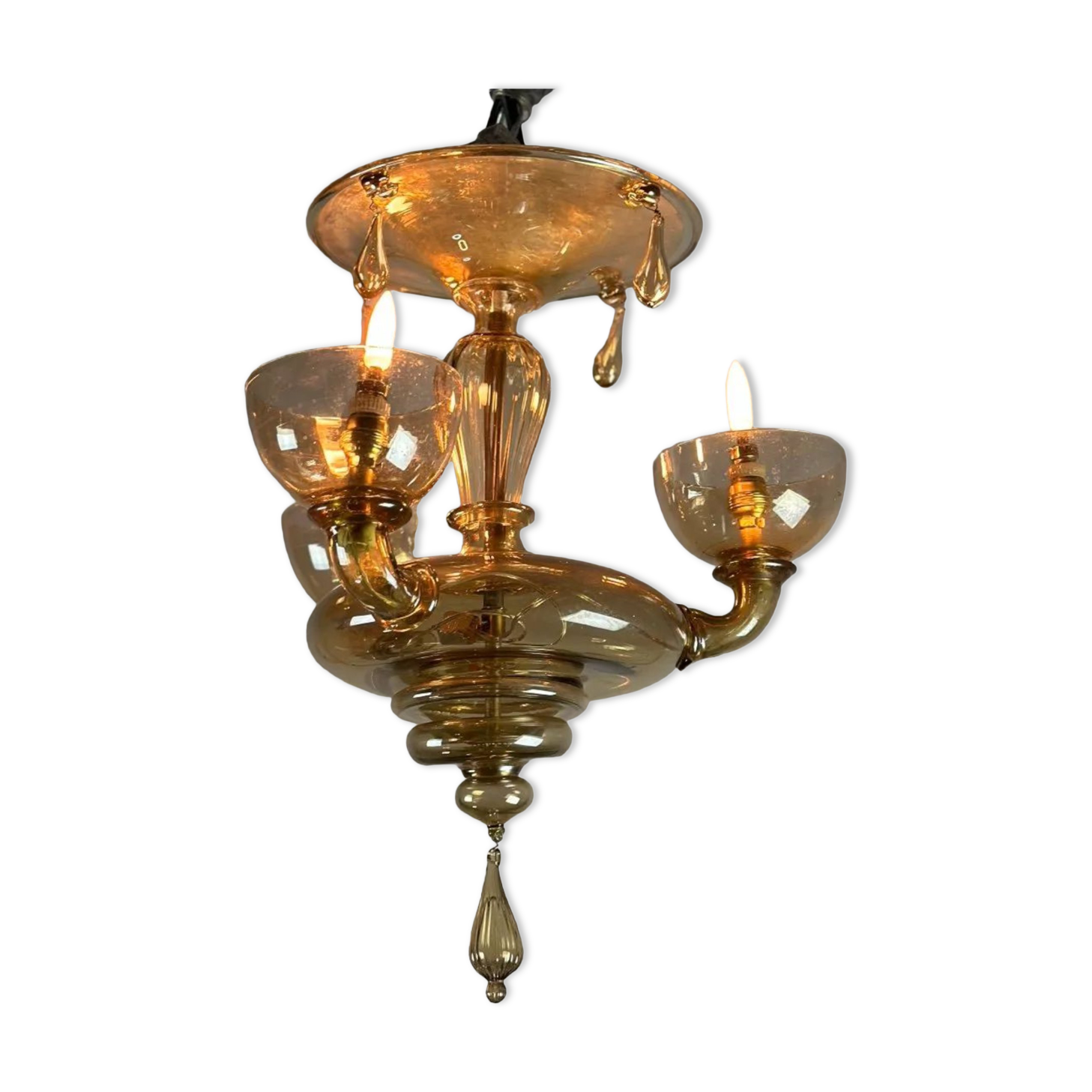 Venetian hallway chandelier in murano glass circa 1940