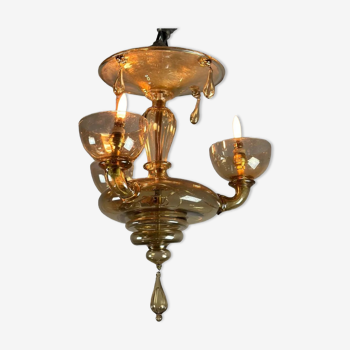 Venetian hallway chandelier in murano glass circa 1940