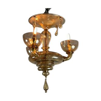 Venetian hallway chandelier in murano glass circa 1940