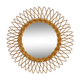 Mirror rattan 55x55cm