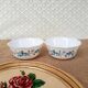 Duo of arcopal cups myosotis Veronica vintage patterns