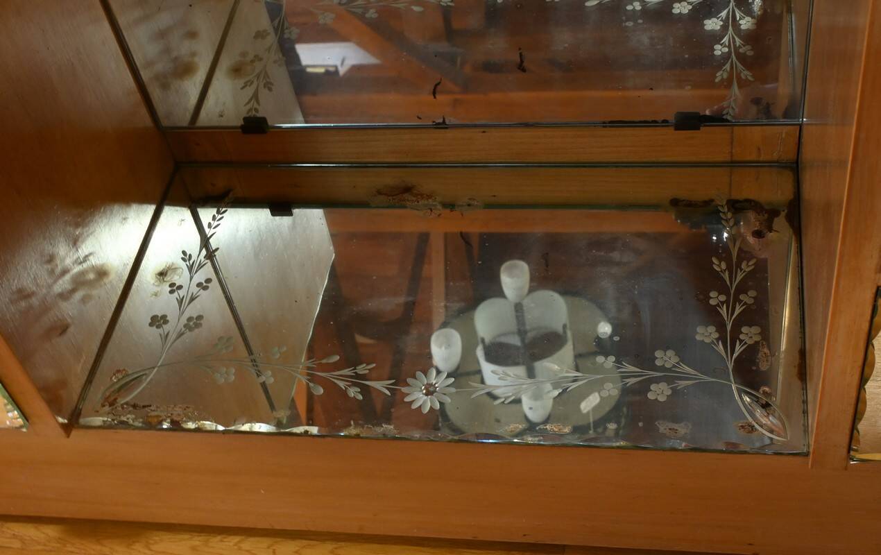Fruitwood glass dressing table – 1950