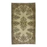 Tapis Oushak Vintage à Motifs Orientaux – Laine 100 % – 280 × 161 cm