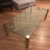 Table basse massive Peter Draenert 1976 vintage