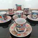 6 Japanese coffee cups and milk jug