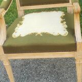 Louis xvi style upholstered armchair