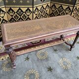 Office or piano bench in cannage