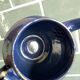 Mini blue enamelled sheet metal teapot