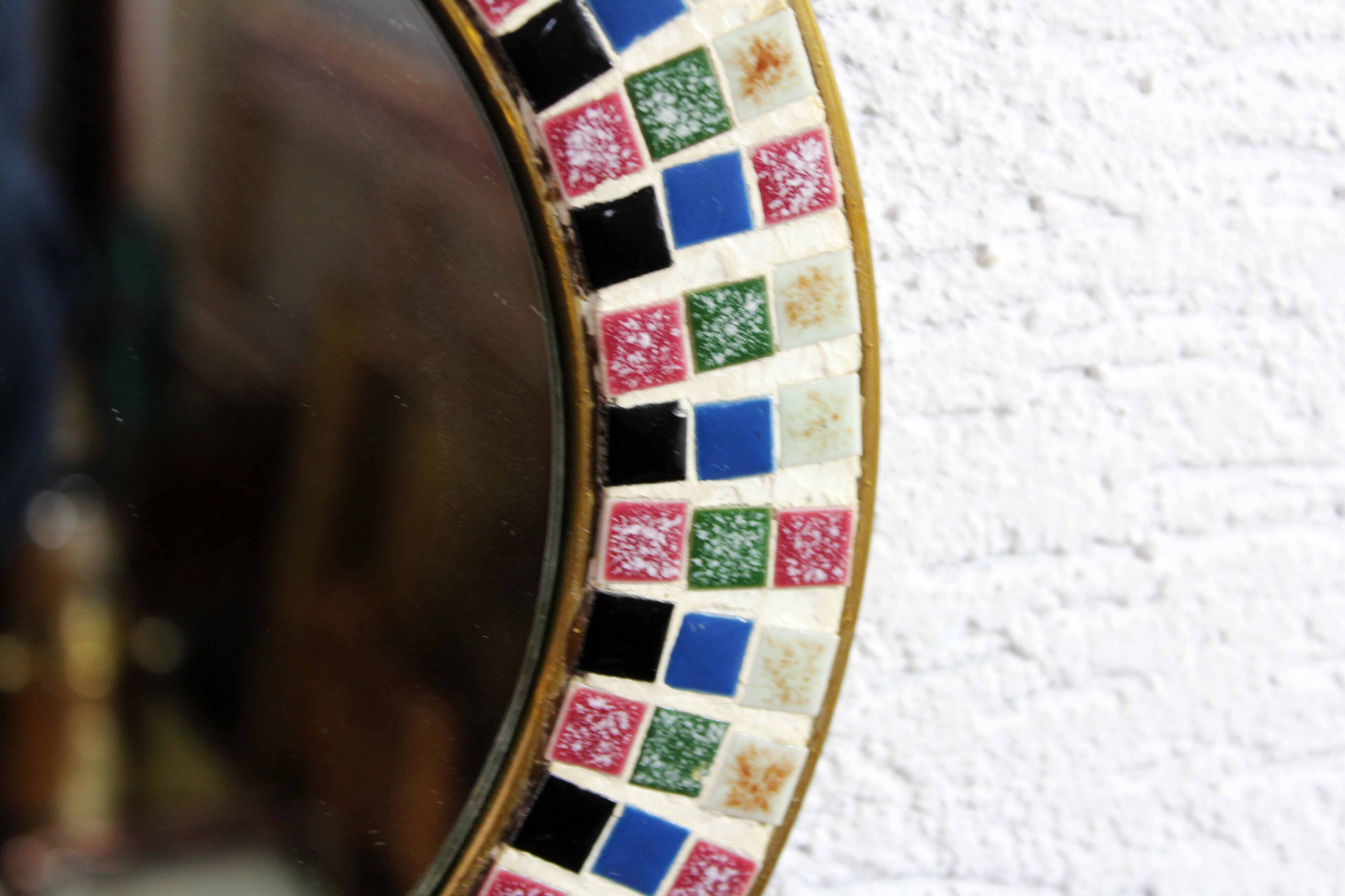 Vintage earthenware mirror 1970