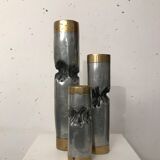 Ensemble de trois bougeoirs brutalistes, David Marshall, 1970