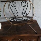 Ancien gueridon table d'appoint vintage en fer forge