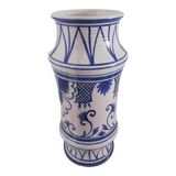 White and blue XXth albarello