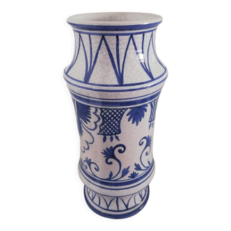 White and blue XXth albarello